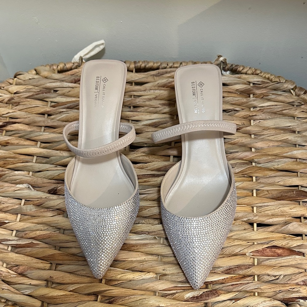 Call It Spring: Treasure & Bond Beige and Silver Heels